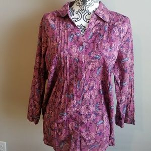 Floral Dress Barn L Blouse